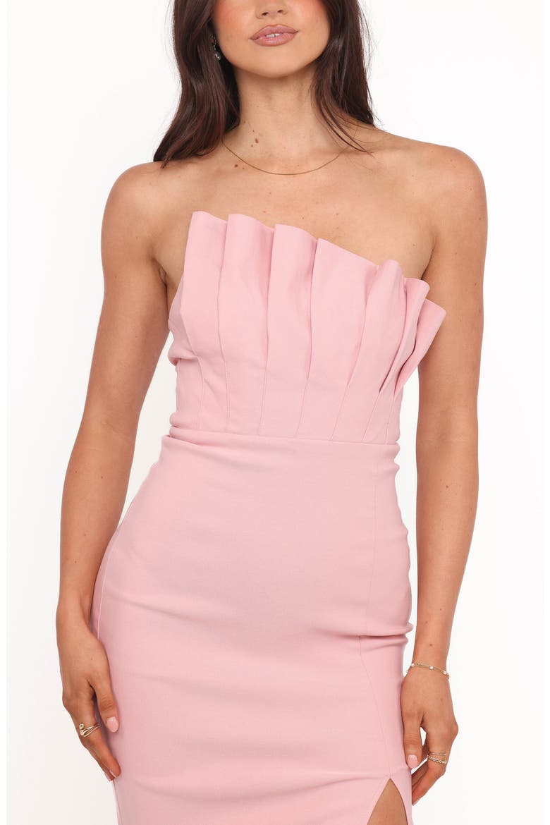Kinnie Pleated Strapless Maxi Dress, Alternate, color, PINK