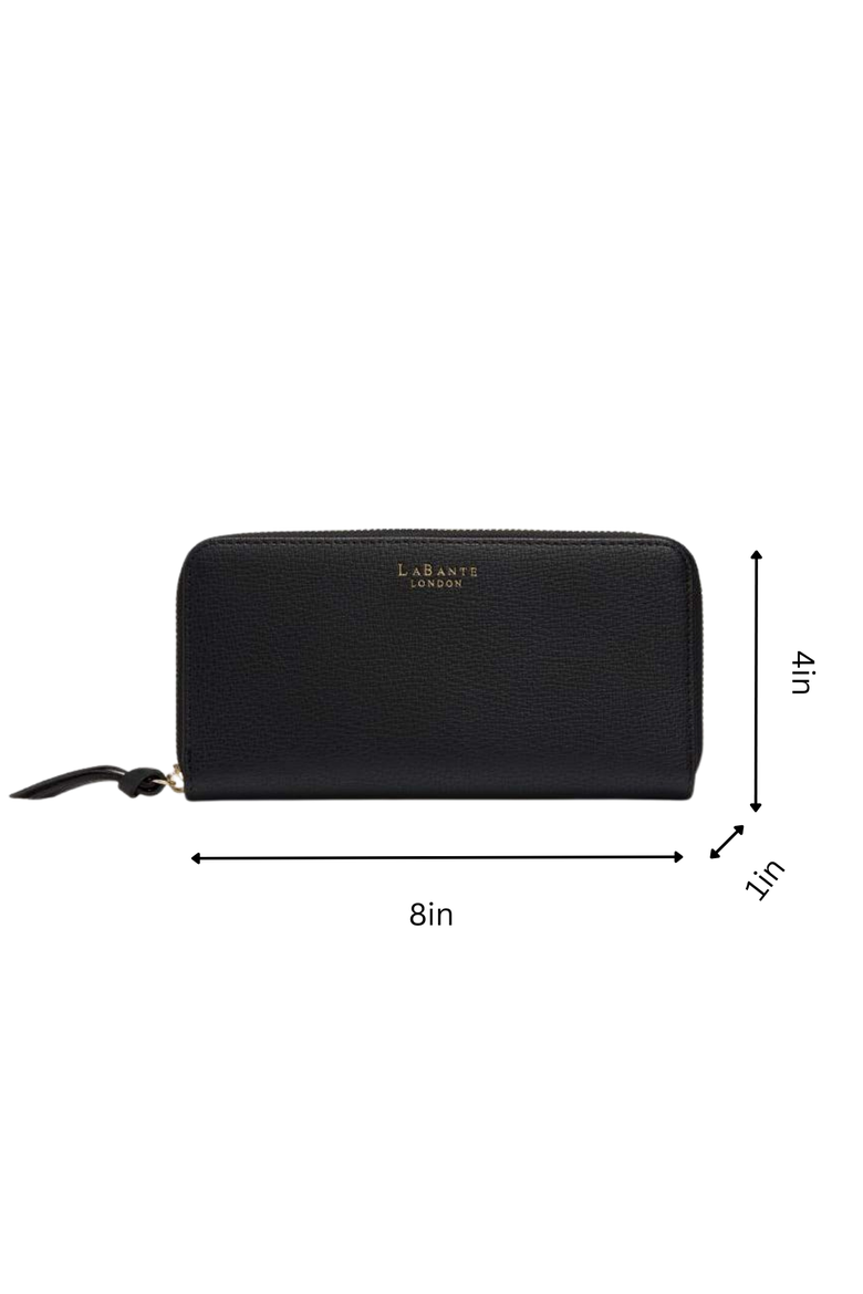 Serene Vegan Zip Around Wallet, Alternate, color, Black
