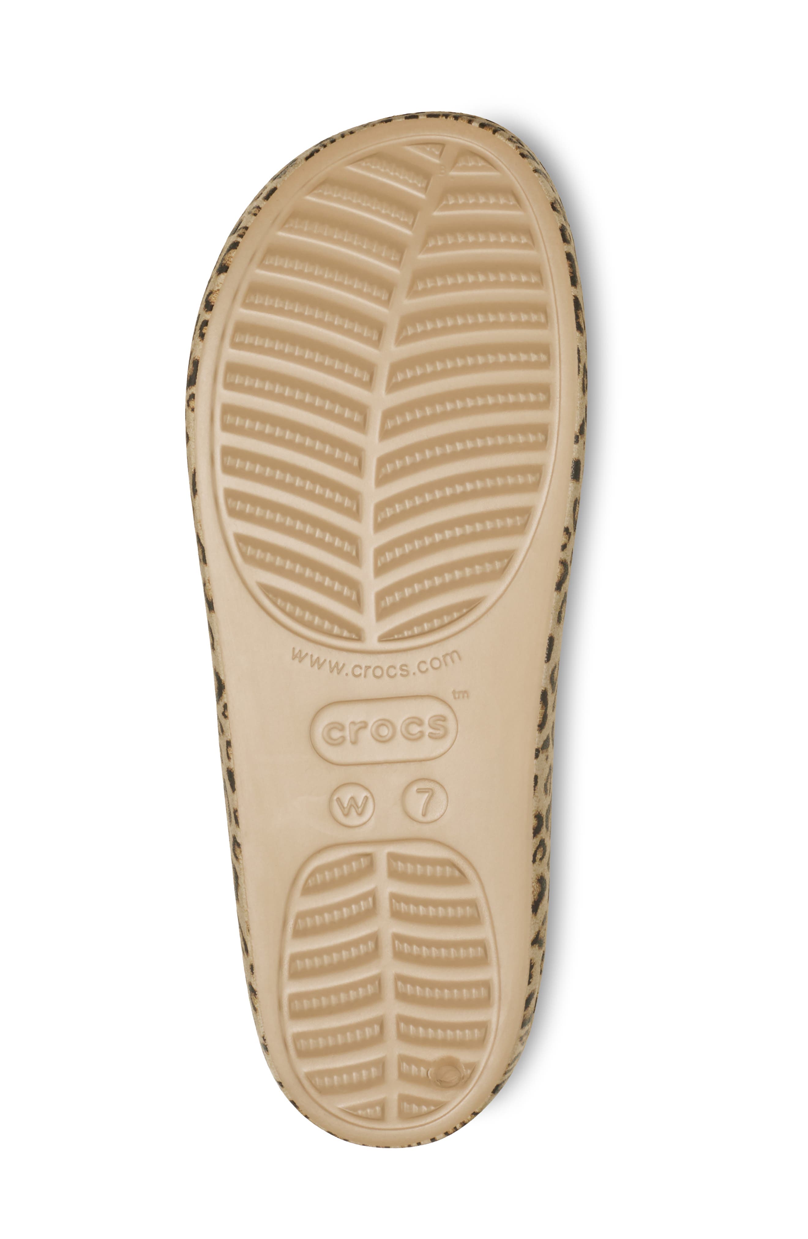 CROCS Baya Animal Platform Slide Sandal, Alternate, color, Leopard Gold