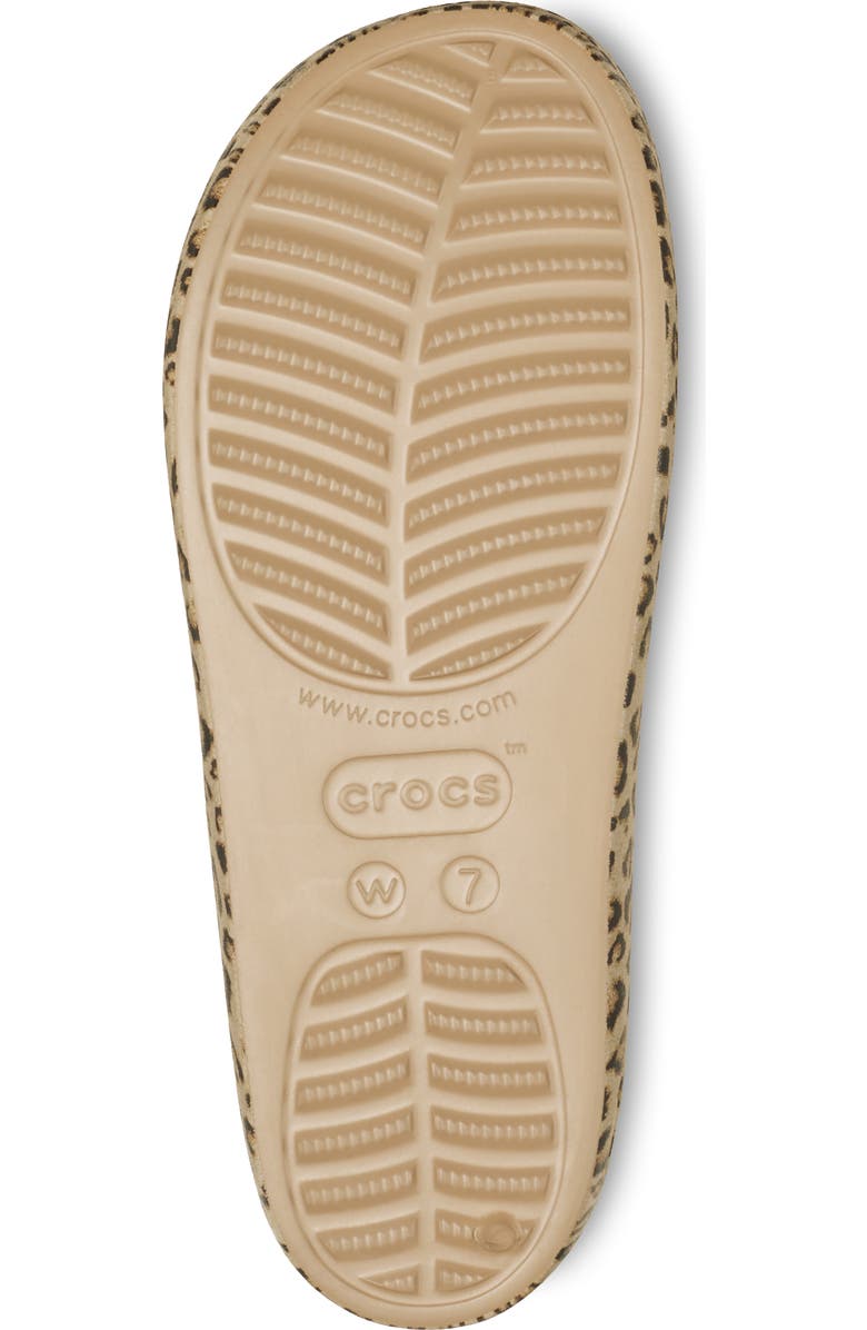 CROCS Baya Animal Platform Slide Sandal, Alternate, color, Leopard Gold