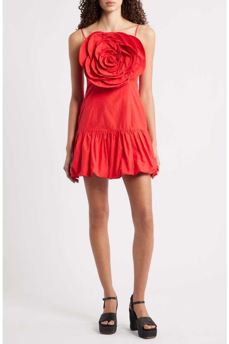 Red Balloon Minidress, Main, color, RED