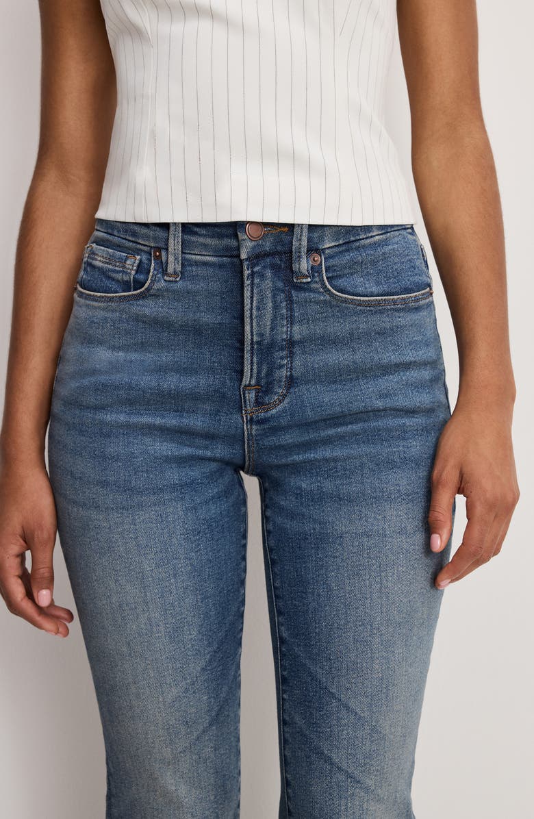 Good American Good Classic High Waist Bootcut Jeans, Alternate, color, Indigo1128