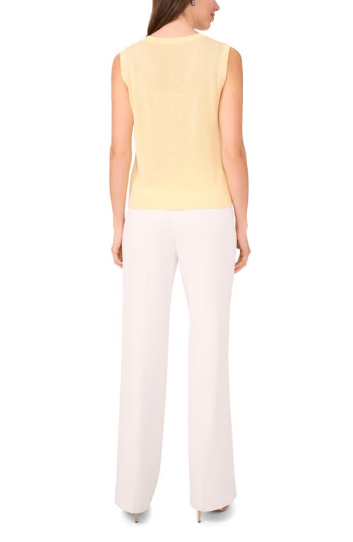 HALOGENR HALOGEN(R) SLEEVELESS BUTTON-UP SWEATER 