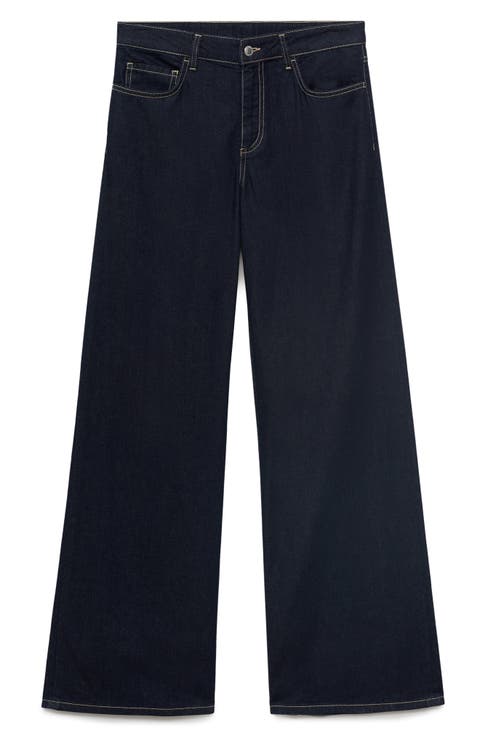 Low Rise Wide Leg Jeans