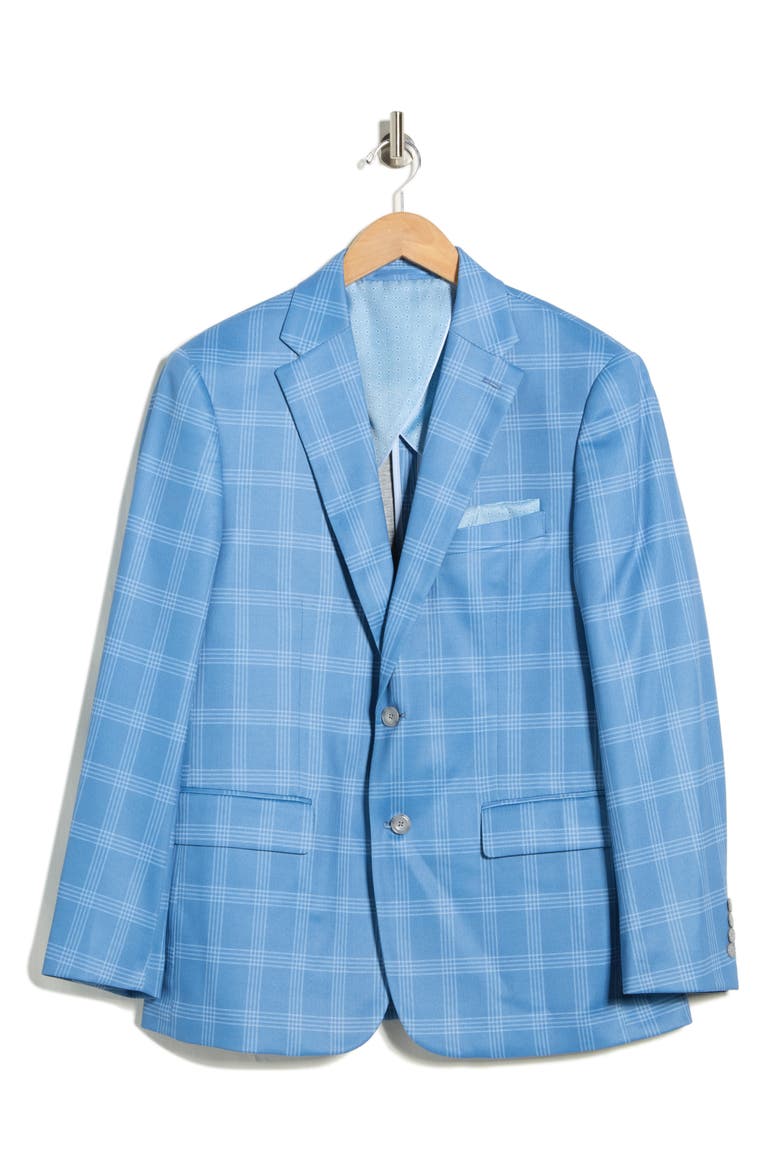 Plaid Sport Coat, Alternate, color, BLUE