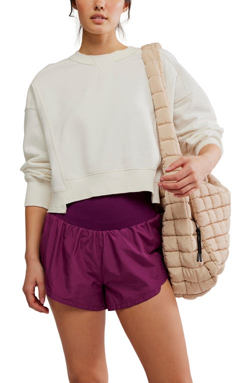 Free People Fp Movement Carpe Diem Water Resistant Shorts In Purple