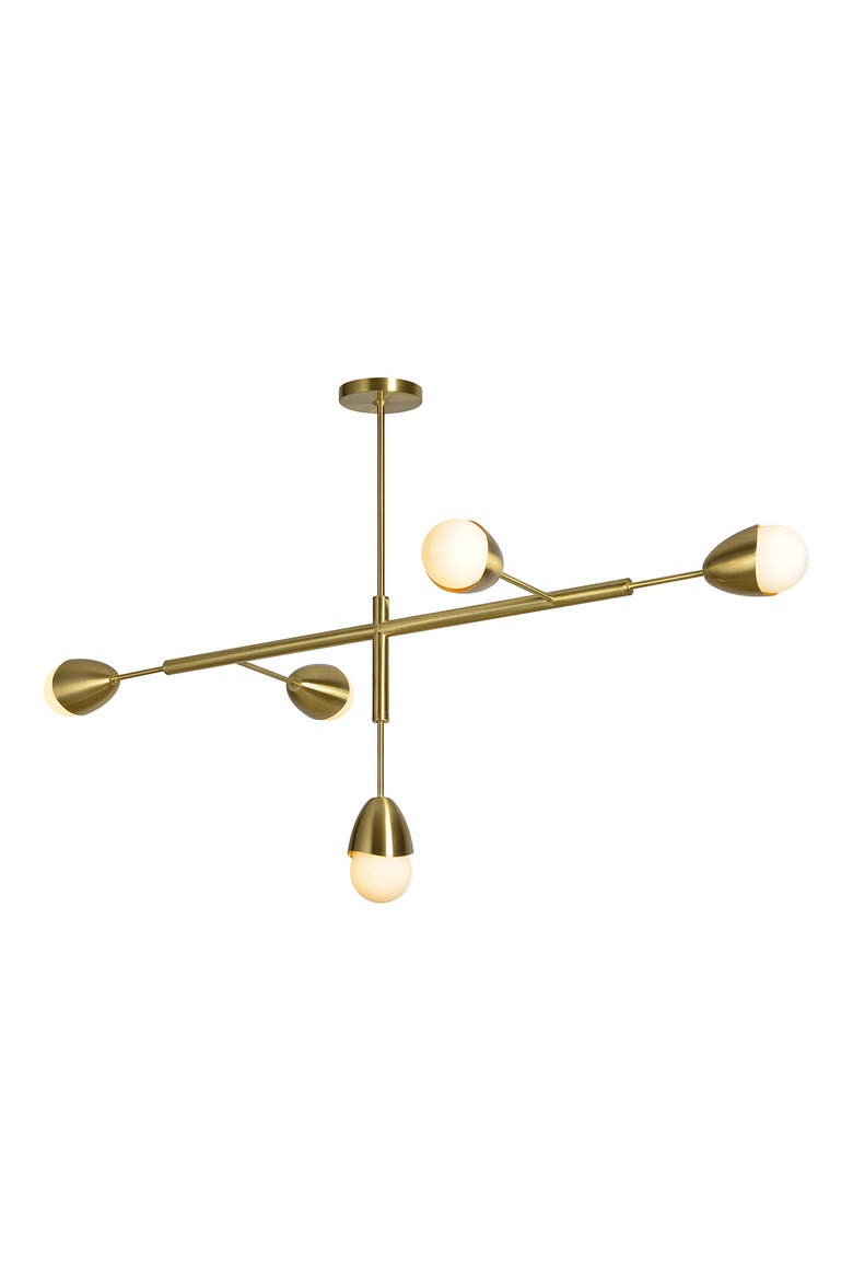 Naura Ceiling Light Fixture, Alternate, color, SATIN BRASS