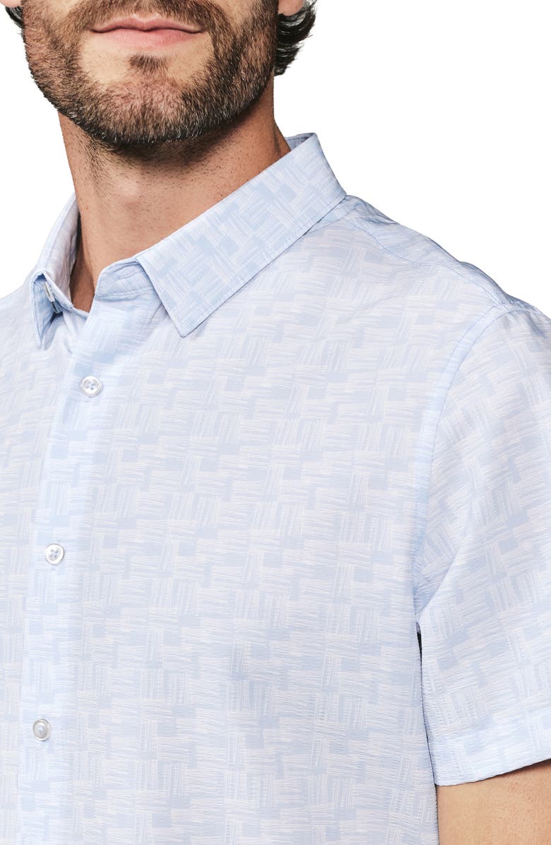 7 Diamonds Jayden Print Short Sleeve Performance Button-Up Shirt, Alternate, color, 