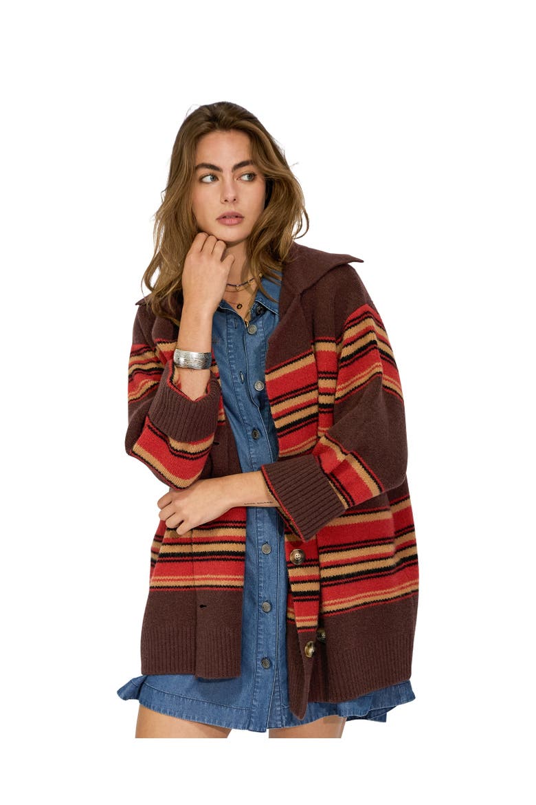 So Many Likes Oversized Knitted Cardi Coat, Main, color, Dark Brown