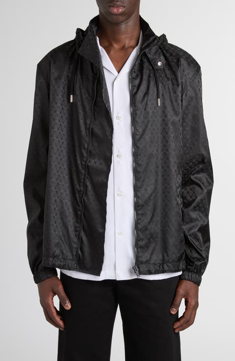 Skull Jacquard Windbreaker Jacket
