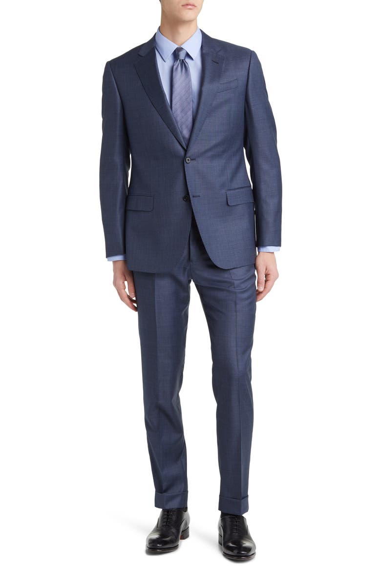 G-Line Virgin Wool Suit, Main, color, MARINE BLUE