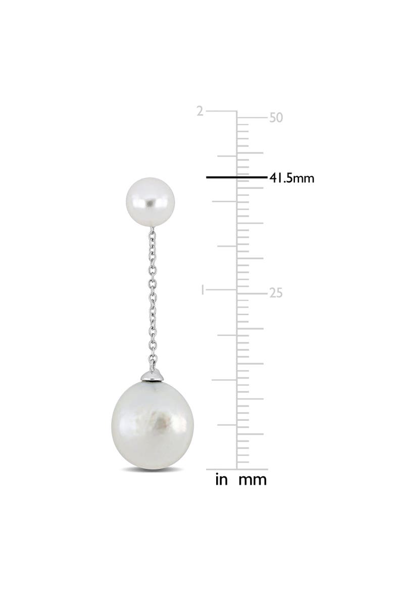 Freshwater Pearl Dangle Chain Earrings 10k, Alternate, color, Cultured Freshwater Pearl
