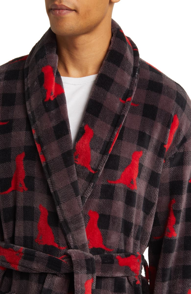 Majestic International Chalet Chic Fleece Robe, Alternate, color, 