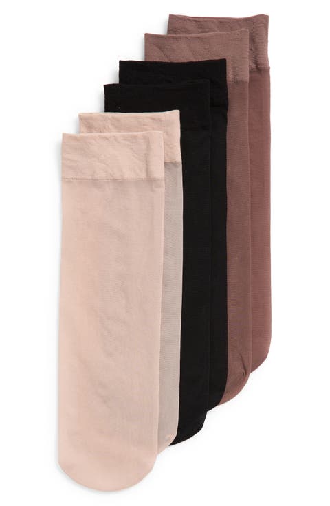 3-Pack Everyday Sheer Ankle Socks