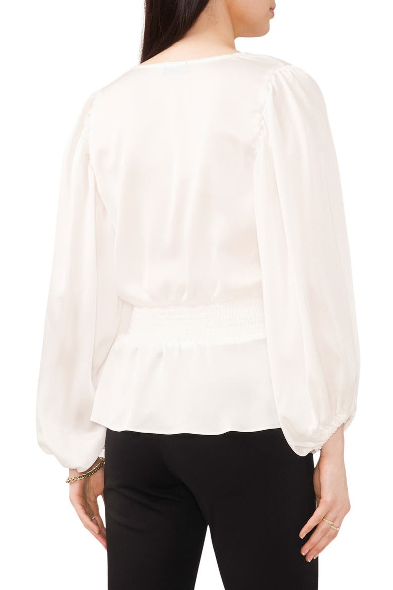 Tie Waist Long Sleeve Blouse, Alternate, color, NEW IVORY