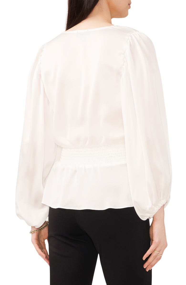 Chaus Tie Waist Long Sleeve Blouse, Alternate, color, New Ivory