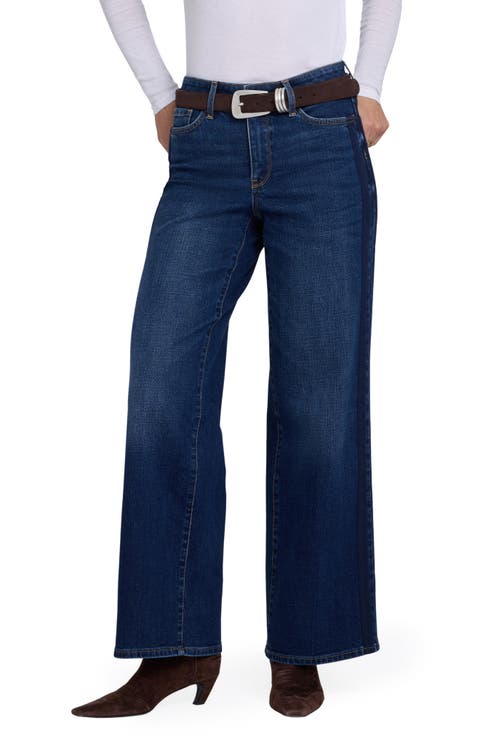 Teresa Tuxedo Stripe Wide Leg Jeans