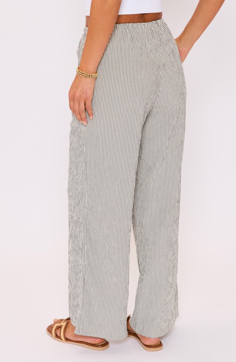 VICI Collection Ease Stripe Drawstring Wide Leg Pants, Alternate, color, Cream Black