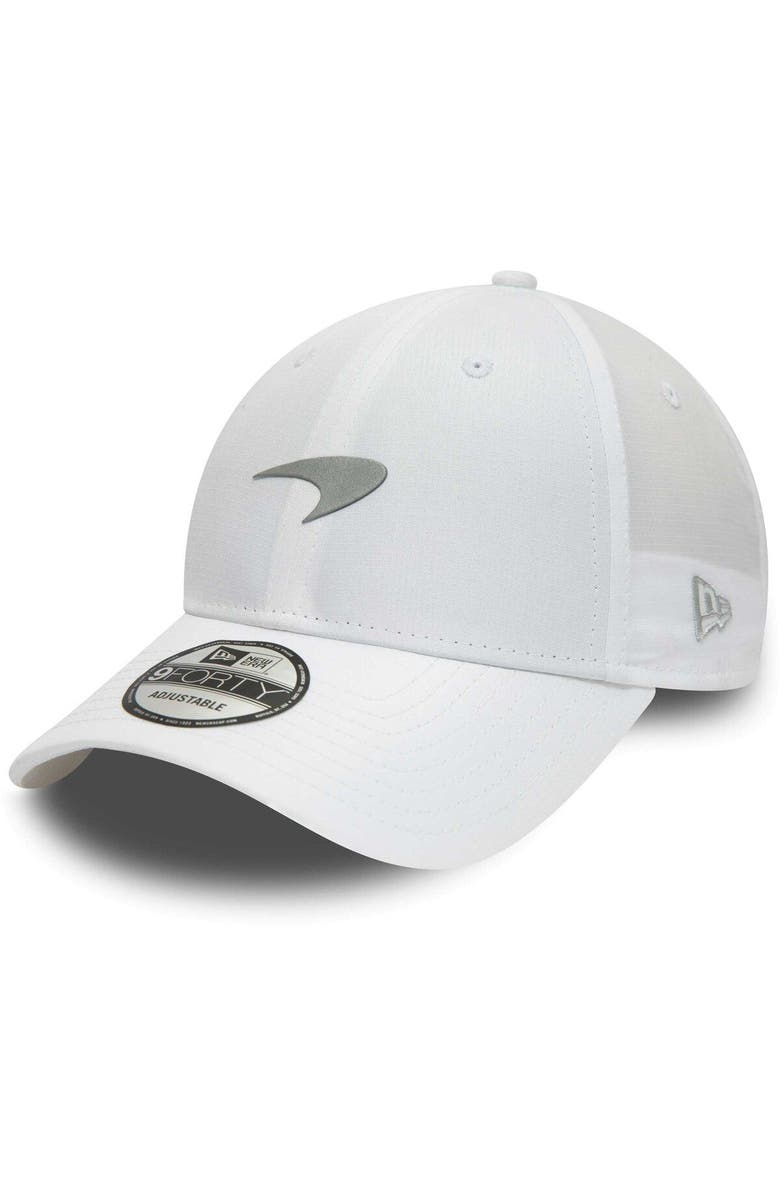 New Era Men's New Era White McLaren F1 Team Lifestyle 9FORTY Snapback Hat, Main, color,