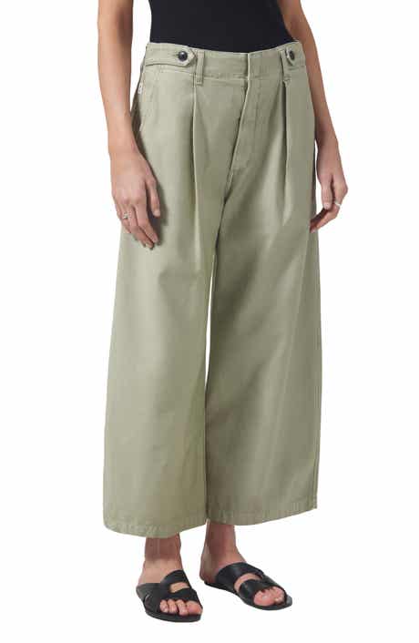 Citizens of Humanity Payton Super High Waist Crop Wide Leg Utility Trousers
