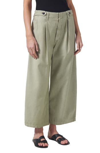 Citizen Of Humanity Citizens Of Humanity Payton Super High Waist Crop Wide Leg Utility Trousers In Palmdale