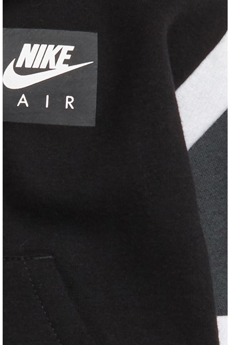 Air Fleece Zip Hoodie & Sweatpants Set, Alternate, color, BLACK