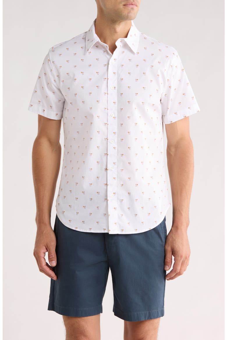Sidecar Season Slim Fit Button Front Shirt, Main, color, SIDECAR COCKTAIL