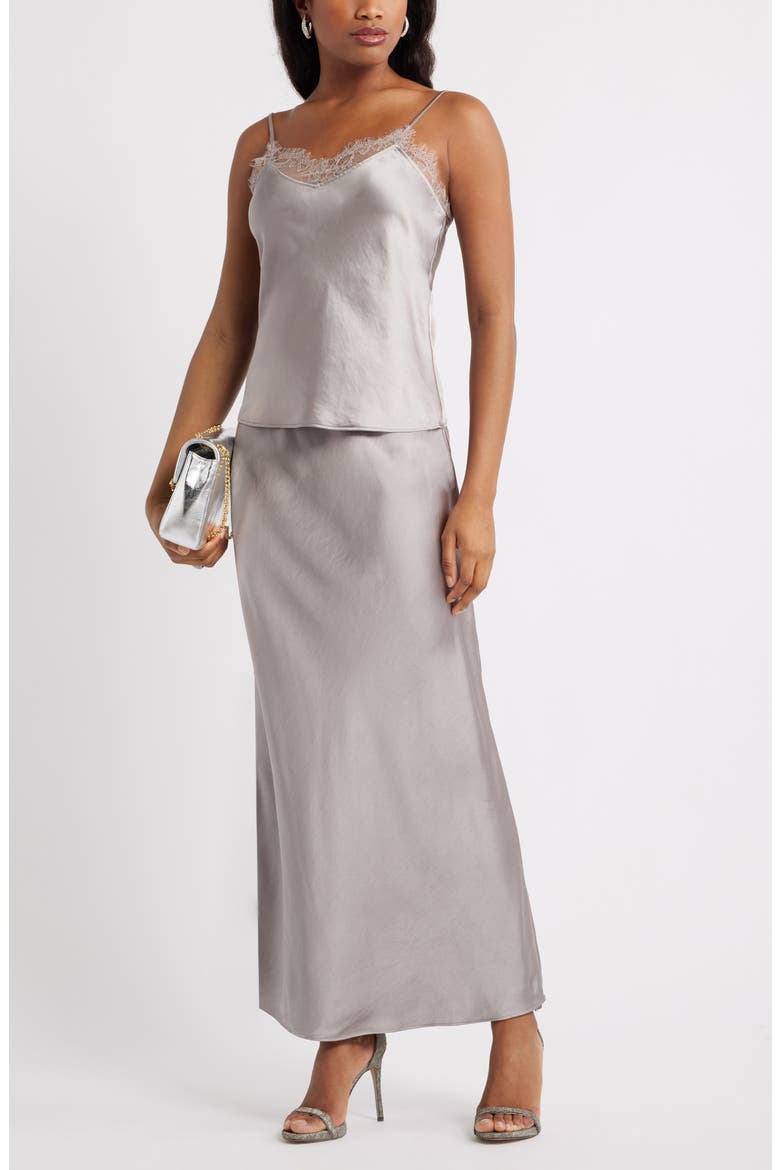 Lace Trim Cami, Alternate, color, GREY SATELLITE