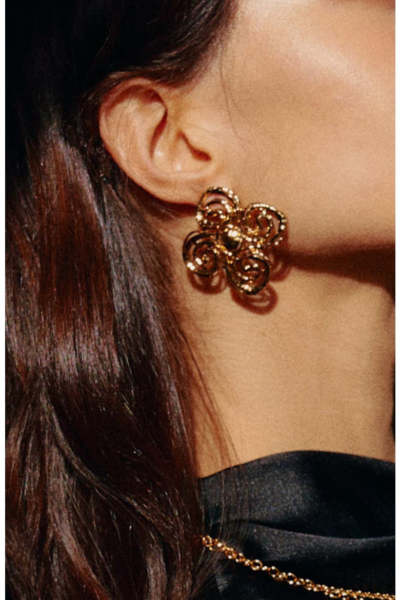 Eternal Spiral Earrings, Alternate, color, Gold