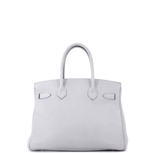 Pre-owned Hermes Hermes Birkin Handbag Grey Togo With Palladium Hardware 30 In Blue