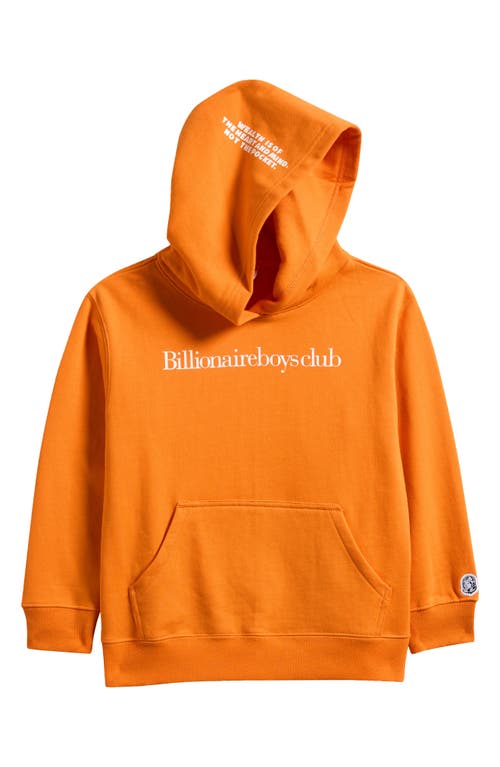 Billionaire Boys Club Kids' Bb Billi Graphic Hoodie In Orange