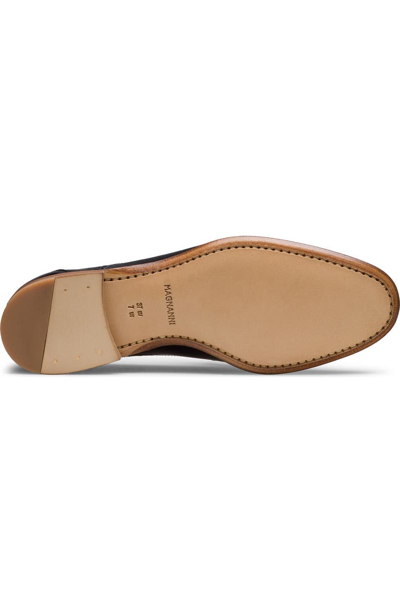 Magnanni Cassandra Wingtip Penny Loafer, Alternate, color, Black