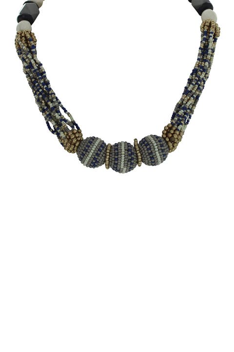 Sloane 14K Gold Plated Beaded Multi Strand Necklace