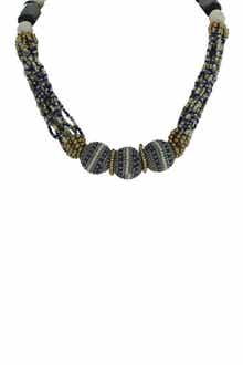 OLIVIA WELLES Sloane 14K Gold Plated Beaded Multi Strand Necklace