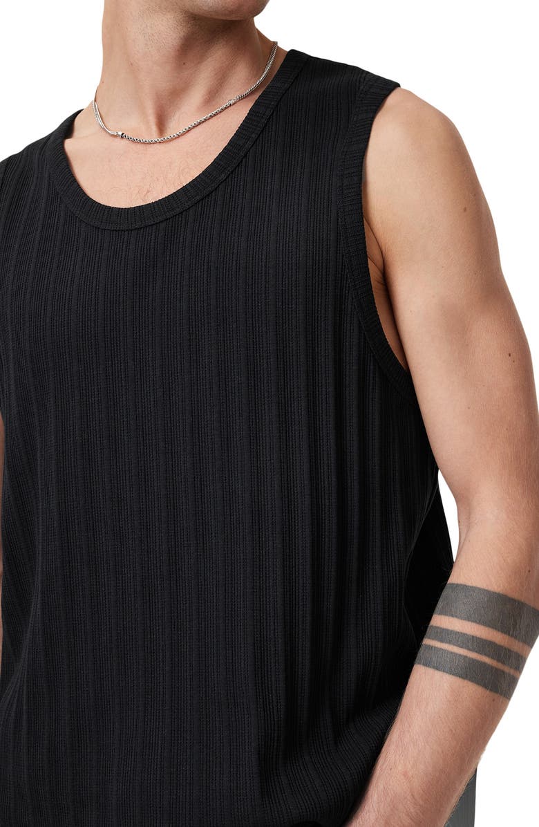 AllSaints Denver Rib Tank, Alternate, color, Jet Black