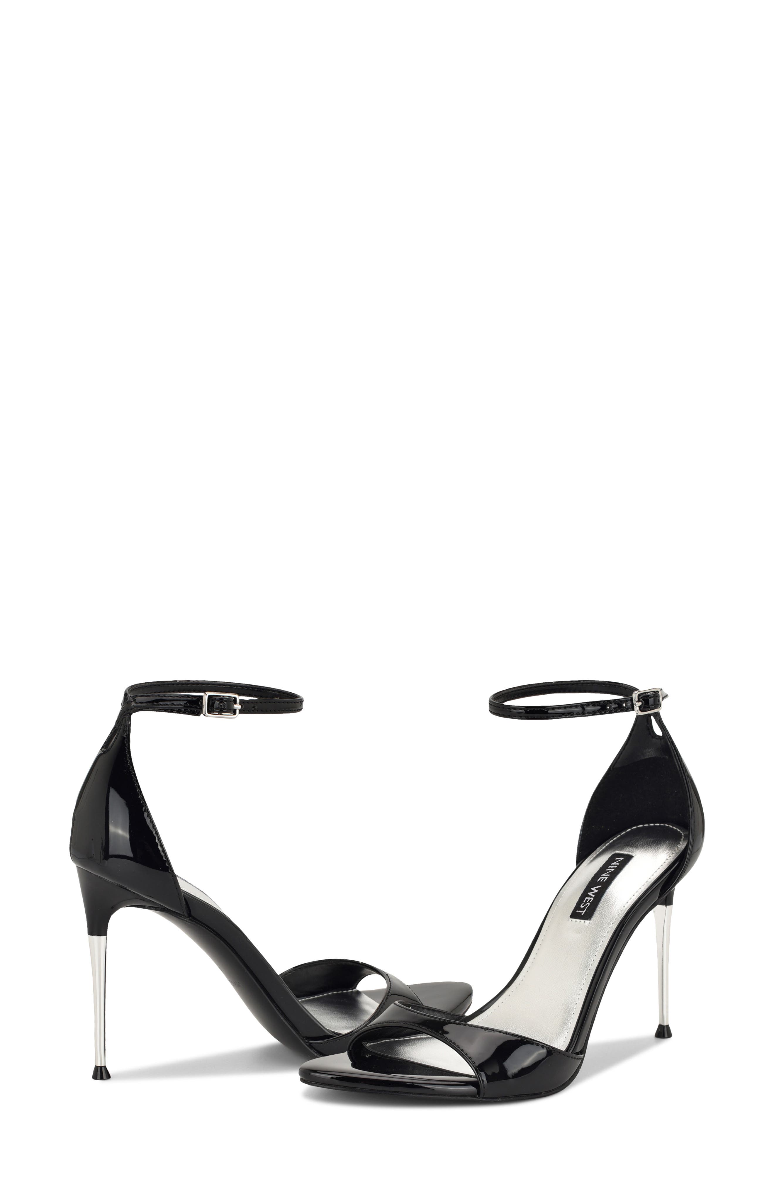 Nine West Serven Ankle Strap Sandal, Alternate, color, Black