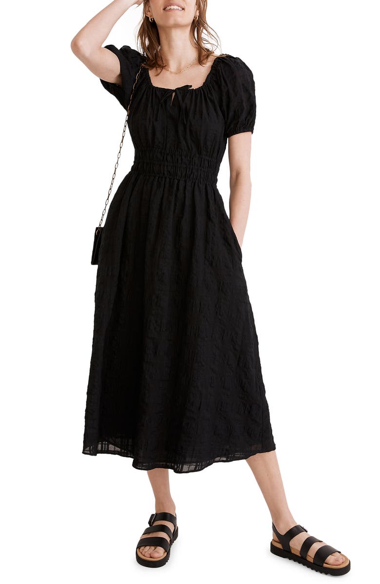 Madewell Check Seersucker Sophia Dress, Alternate, color,