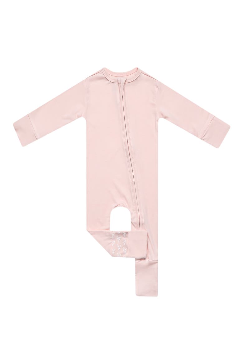 Blush Convertible Zip-Up Footie, Main, color, BLUSH
