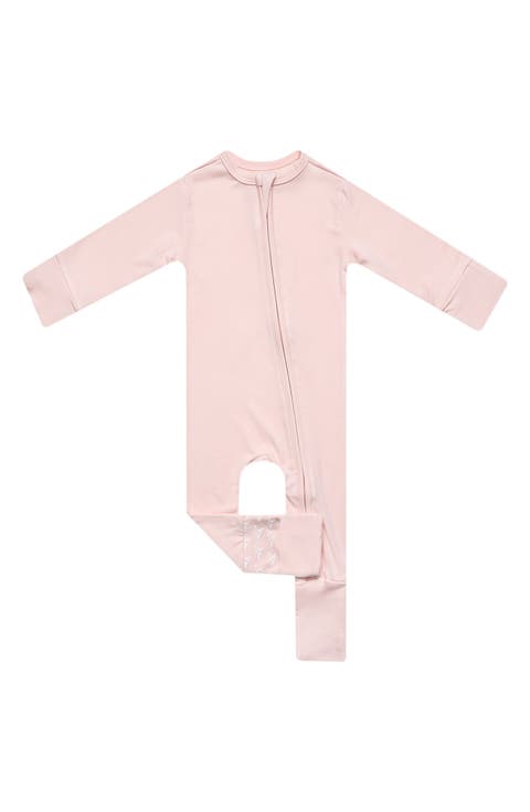 Blush Convertible Zip-Up Footie (Baby)