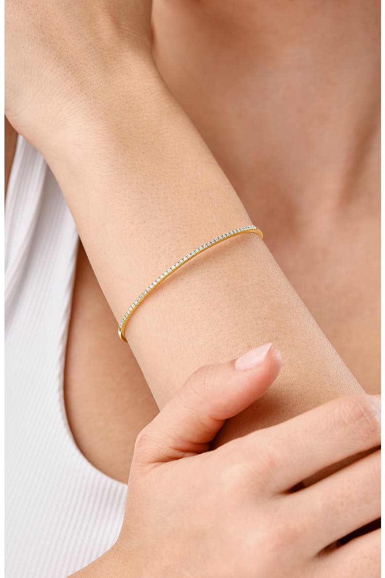 18K Gold Bardot Diamond Coil Cuff Bracelet (Online Trunk Show), Alternate, color, YELLOW