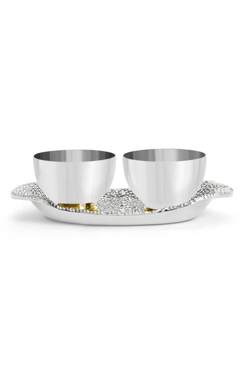 Shagreen Double Dish & Tray Set