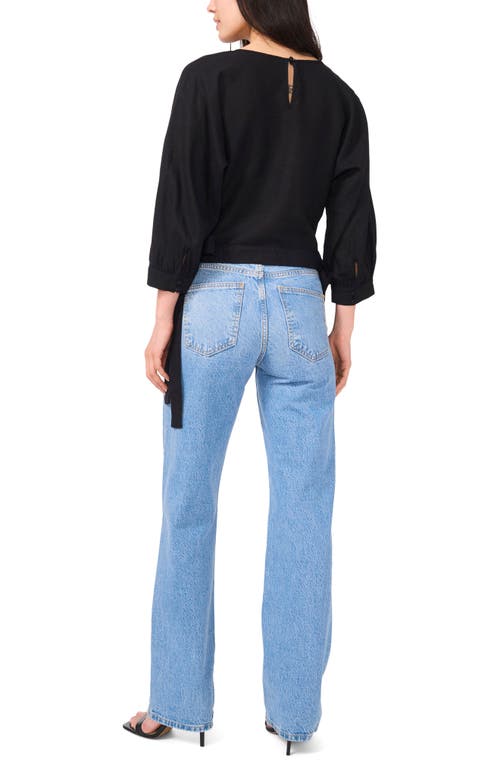 1.state Side Tie Top In Rich Black