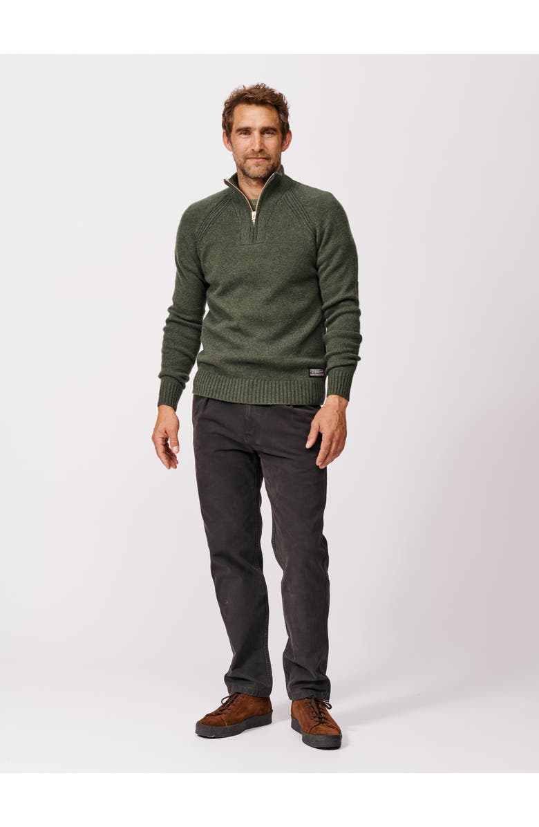 Aubin Pelham Zip Neck Sweater, Alternate, color, Dark Green