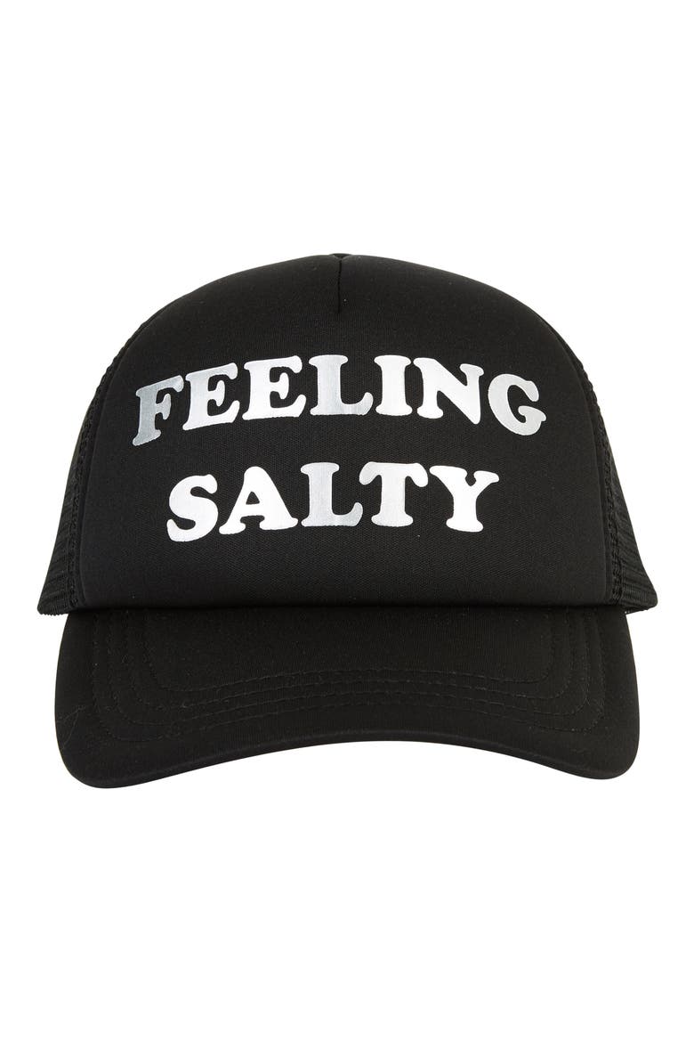 Across Waves Trucker Hat, Main, color, BLACK