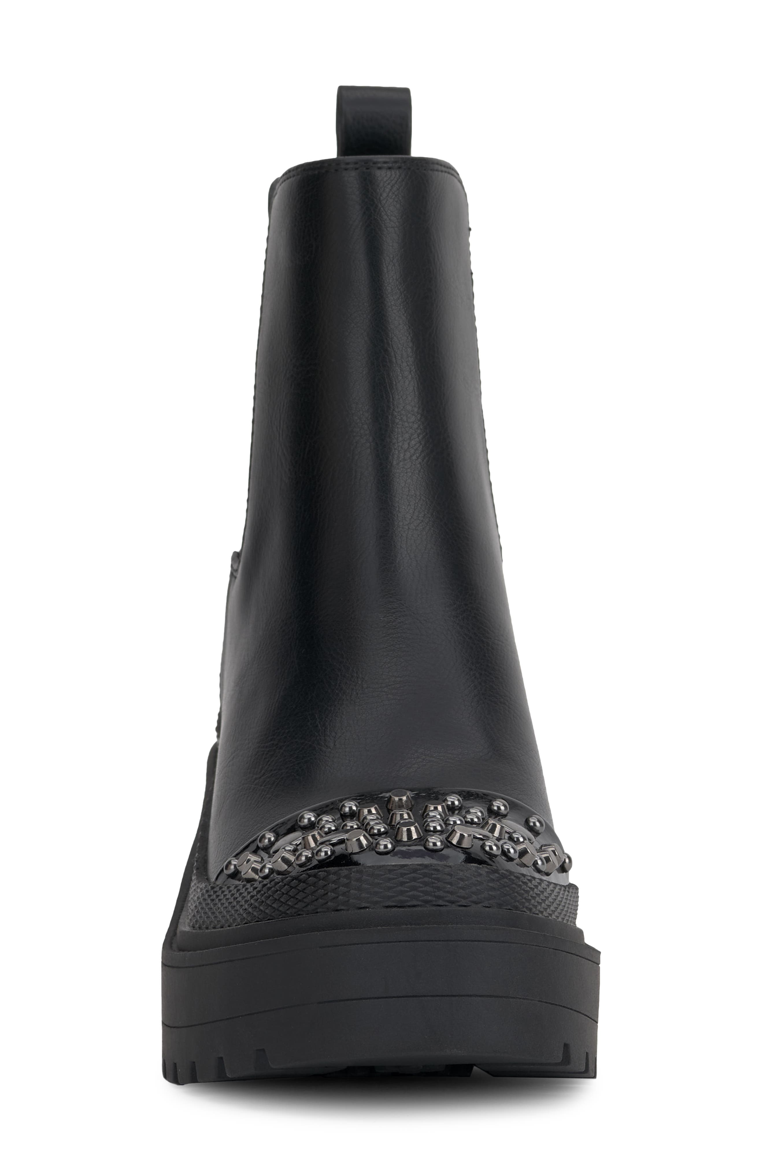 Jymmie Cap Toe Platform Chelsea Boot, Alternate, color, BLACK
