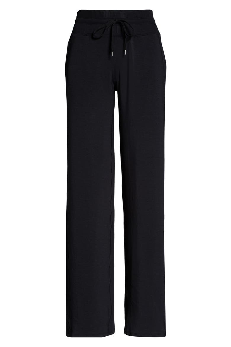 Peaceful Wide Leg Sweatpants, Alternate, color, BLACK