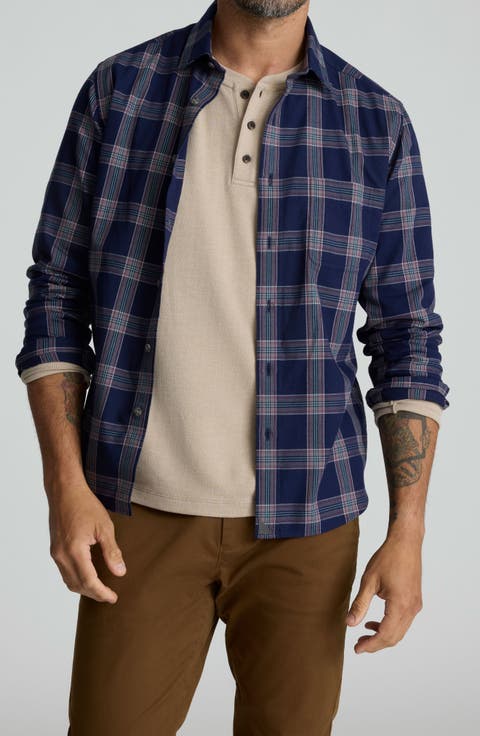 Gahard Plaid Cotton Flannel Button-Up Shirt