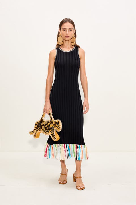 Thea Knit Fringe Dress