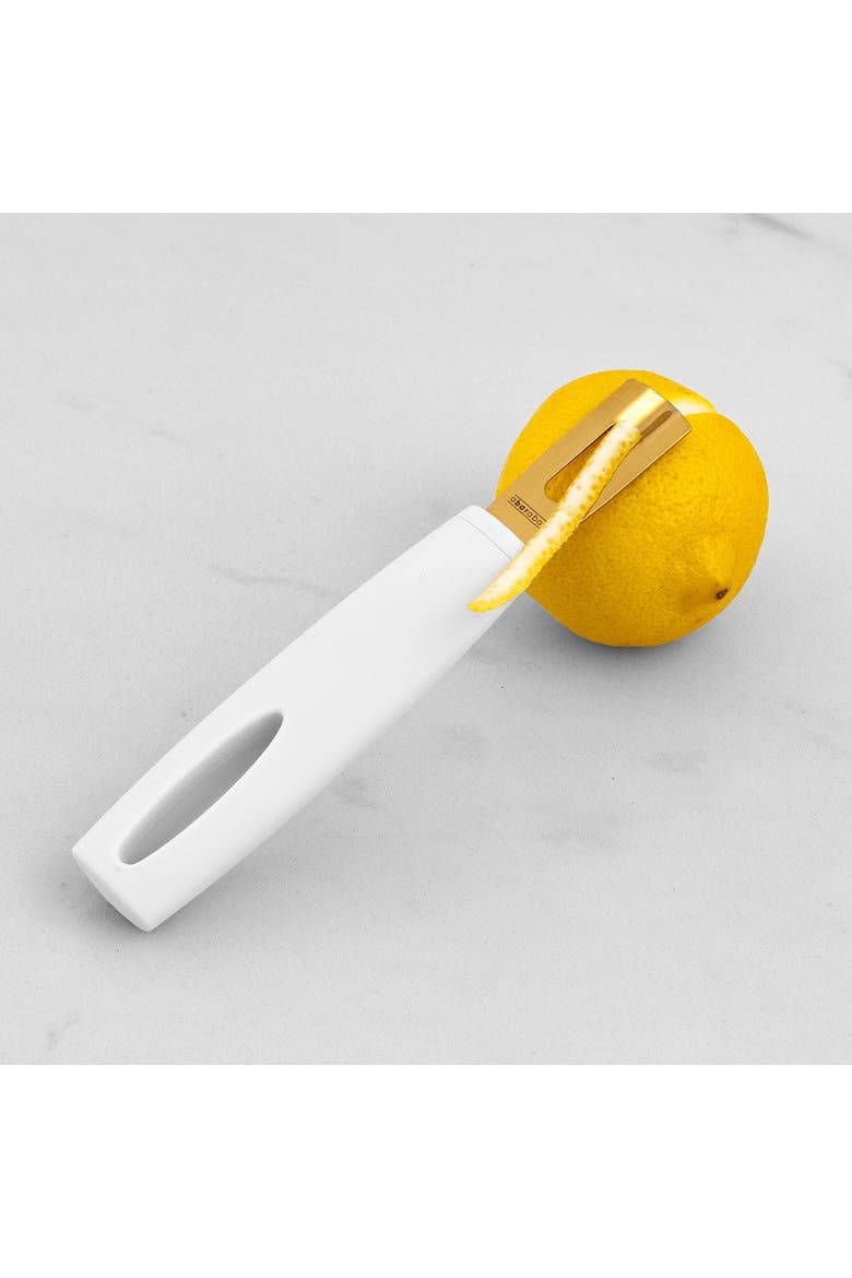 Gold Channel Knife, White Handle, Alternate, color, White