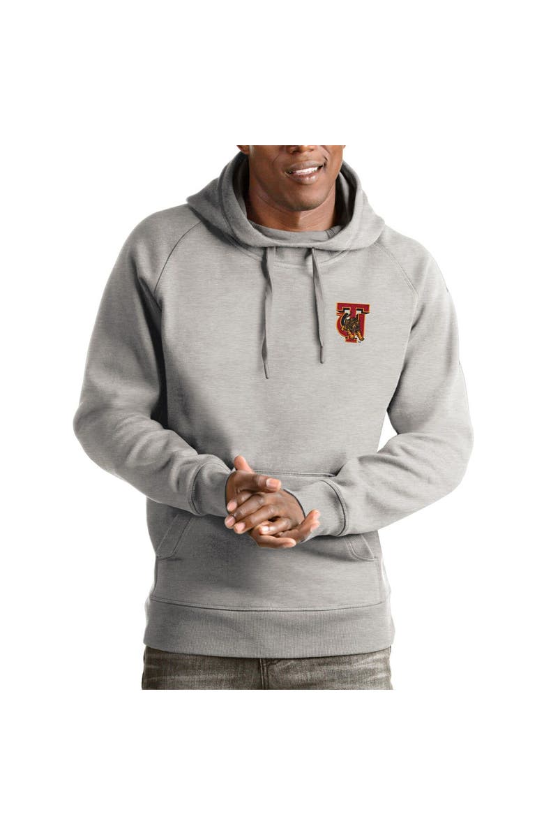 ANTIGUA Men's Antigua Gray Tuskegee Golden Tigers Victory Pullover Hoodie, Main, color, Gray